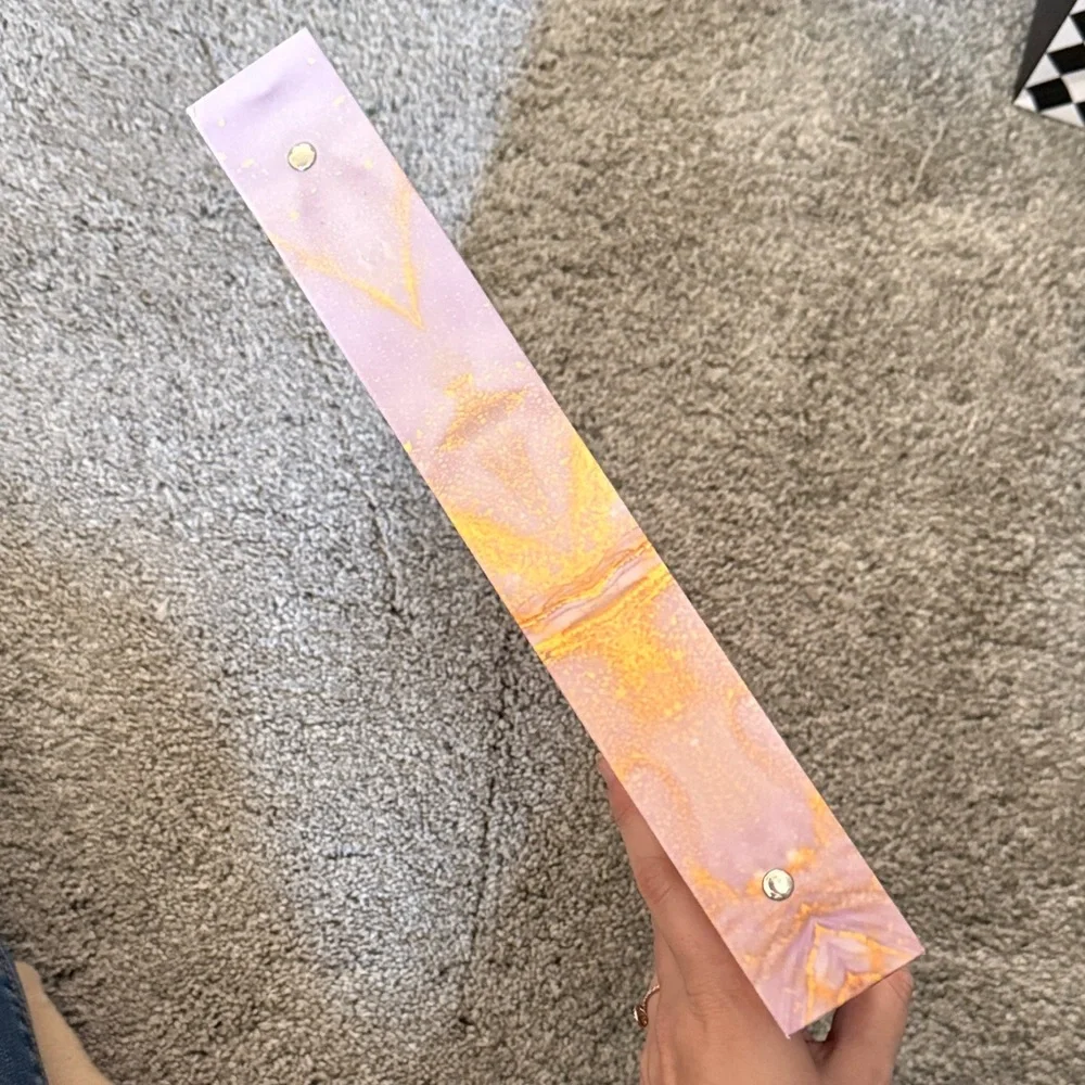 Abstract Marble Clipboard with Gold Accents